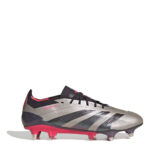 adidas Predator 24 Soft Ground Football Boots – Silver/Black