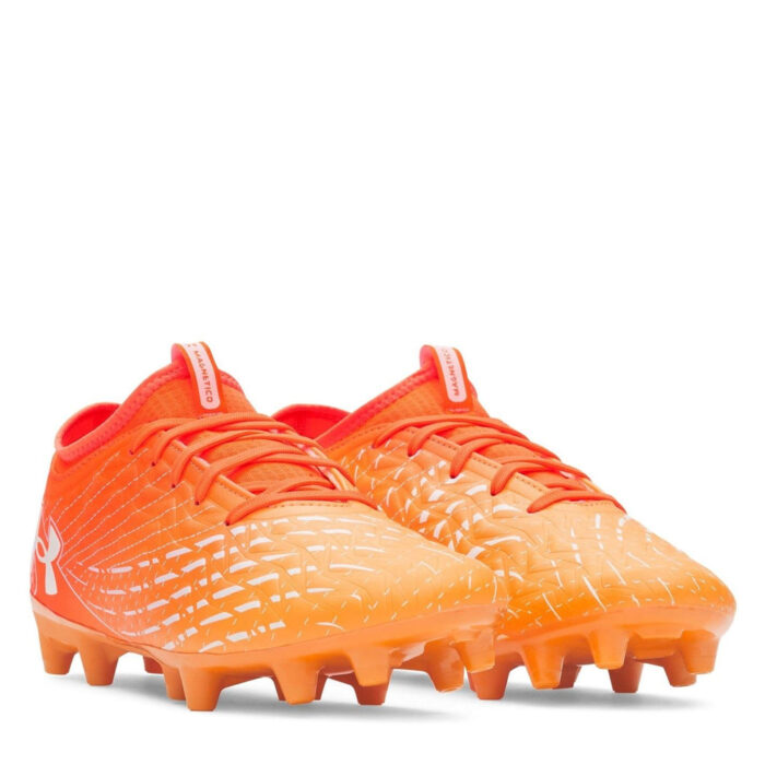 Under Armour Magnetico Firm Ground Football Boots – Orange/White – view 5