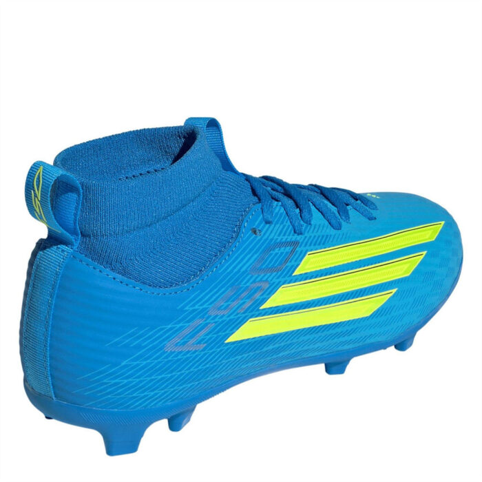 adidas F50 Junior Firm Ground Football Boots – Blue/Yellow – view 4