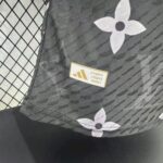 Mens Real Madrid 2025/26 Black Louis Vuitton Jersey Player Version 3