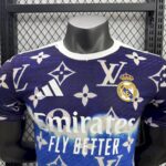 Mens Real Madrid 2025/26 Purple Louis Vuitton Jersey Player Version 8