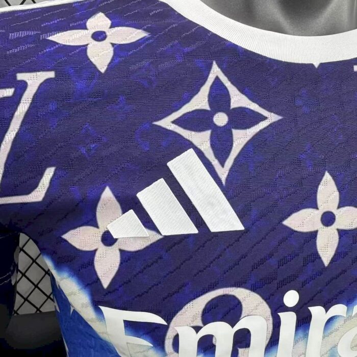 Mens Real Madrid 2025/26 Purple Louis Vuitton Jersey Player Version 7