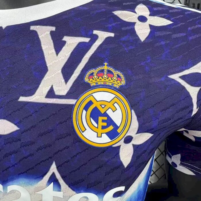 Mens Real Madrid 2025/26 Purple Louis Vuitton Jersey Player Version 6