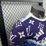 Mens Real Madrid 2025/26 Purple Louis Vuitton Jersey Player Version 5