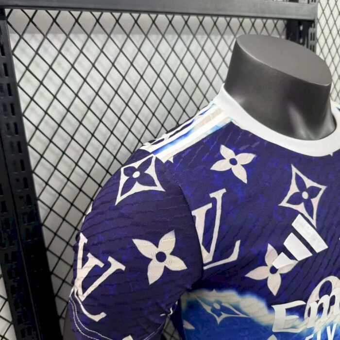 Mens Real Madrid 2025/26 Purple Louis Vuitton Jersey Player Version 5