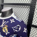 Mens Real Madrid 2025/26 Purple Louis Vuitton Jersey Player Version 4