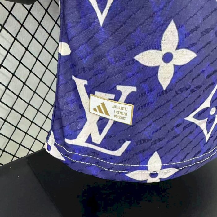 Mens Real Madrid 2025/26 Purple Louis Vuitton Jersey Player Version 3