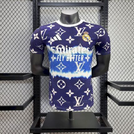 Mens Real Madrid 2025/26 Purple Louis Vuitton Jersey Player Version