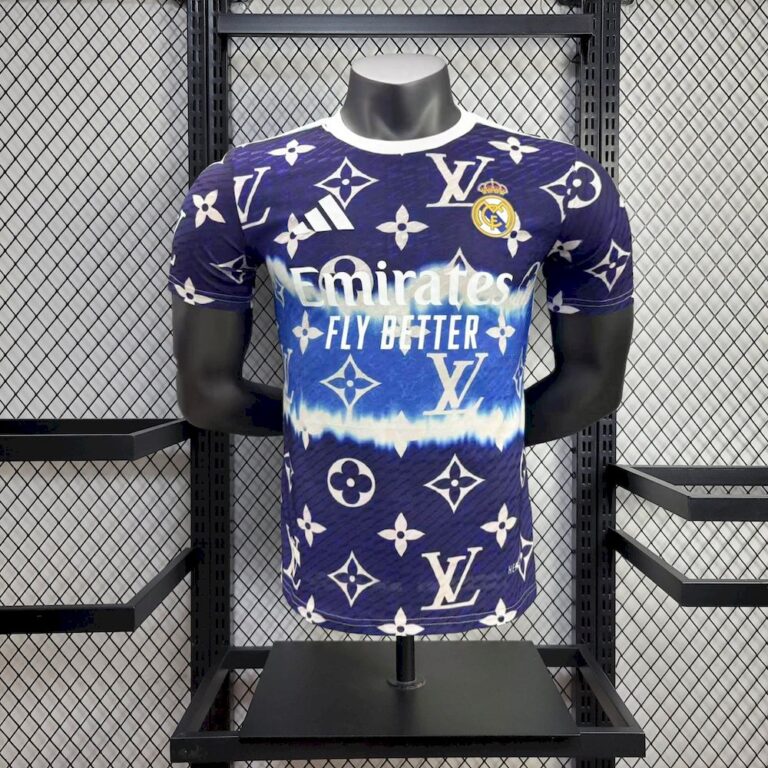 Mens Real Madrid 2025/26 Purple Louis Vuitton Jersey Player Version