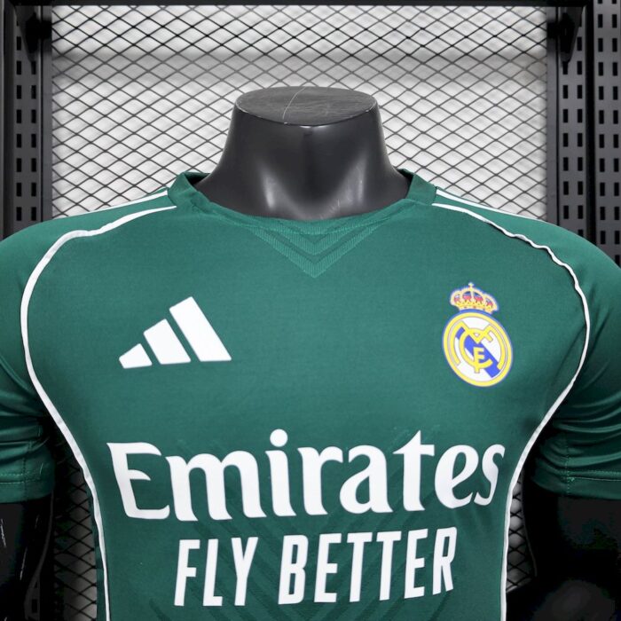 Mens Real Madrid 2025/26 Green Jersey Player Version 8