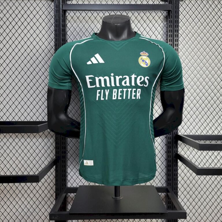 Mens Real Madrid 2025/26 Green Jersey Player Version