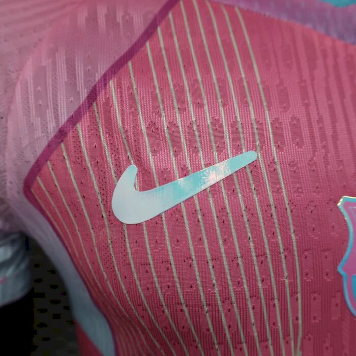 Mens Barcelona 2025/26 Pink Jersey Player Version 6