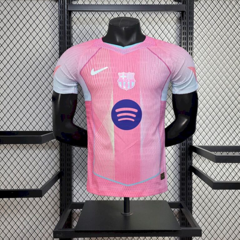 Mens Barcelona 2025/26 Pink Jersey Player Version