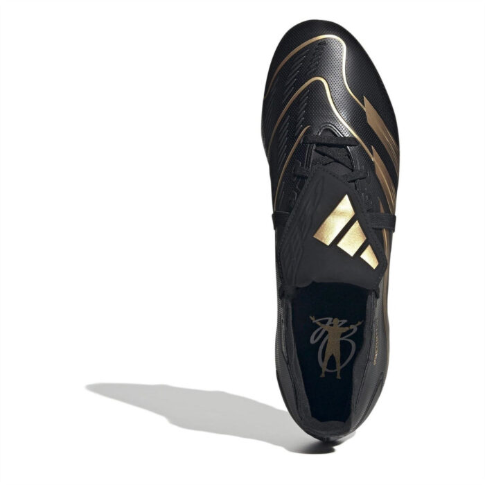 adidas Predator Firm Ground Football Boots – Black/Gold – view 5