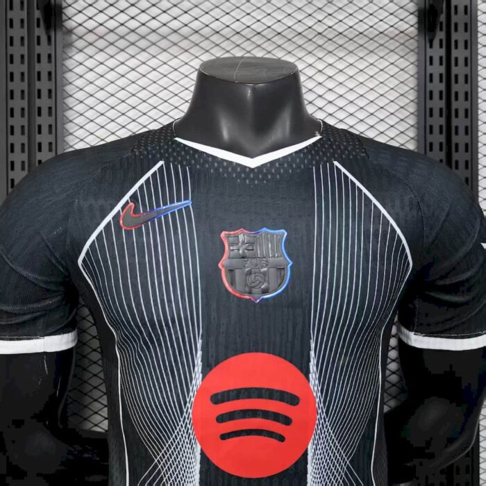 Mens Barcelona 2025/26 Black Jersey Player Version 2