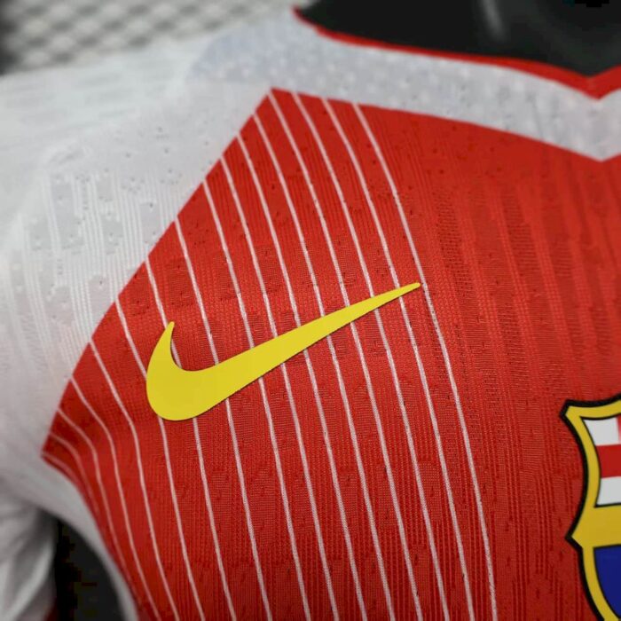 Mens Barcelona 2025/26 Orange Jersey Player Version 3