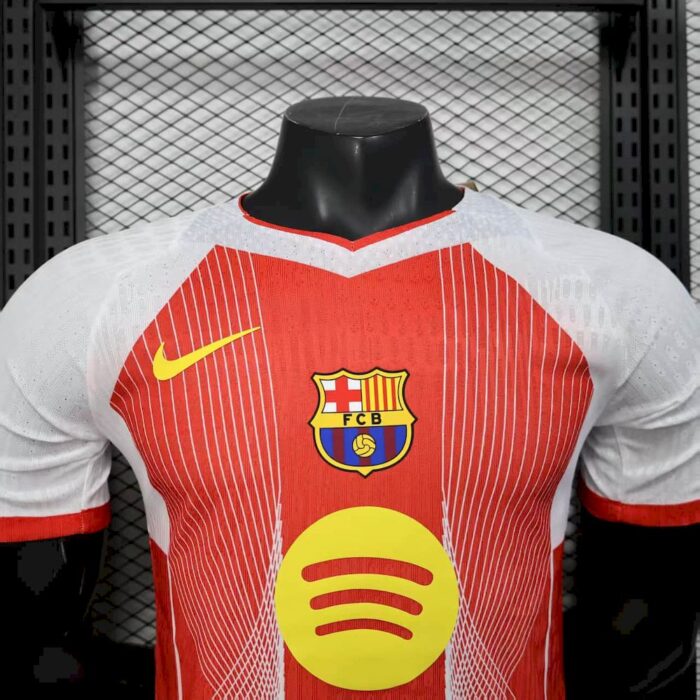 Mens Barcelona 2025/26 Orange Jersey Player Version 2