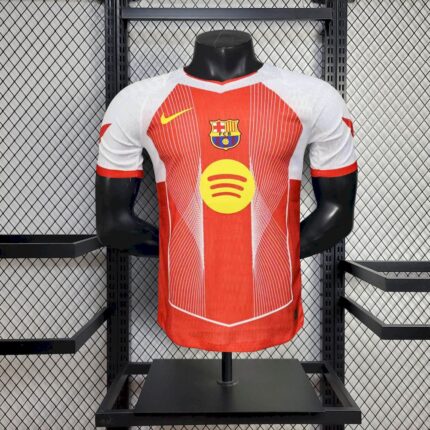 Mens Barcelona 2025/26 Orange Jersey Player Version