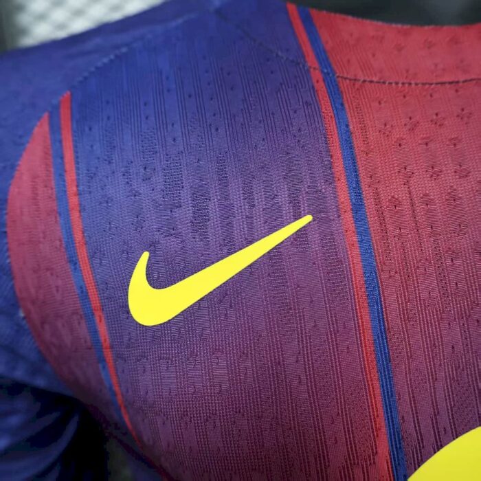 Mens Barcelona 2025/26 Home Long Sleeve Jersey Player Version 9