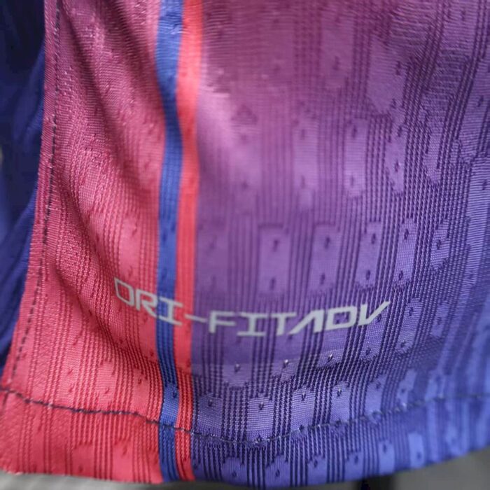 Mens Barcelona 2025/26 Home Long Sleeve Jersey Player Version 7