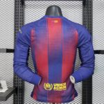 Mens Barcelona 2025/26 Home Long Sleeve Jersey Player Version 1