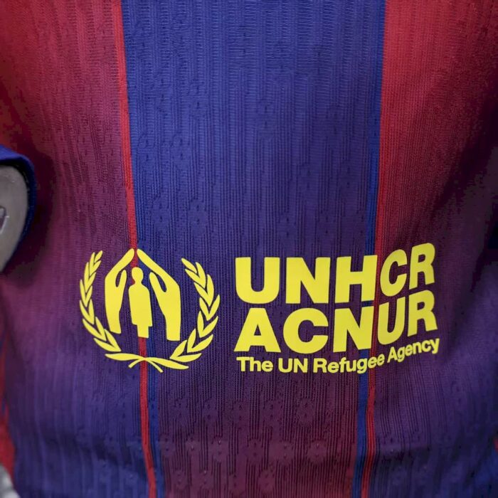 Mens Barcelona 2025/26 Home Long Sleeve Jersey Player Version 6