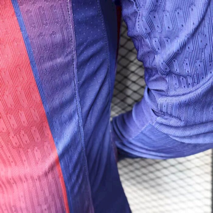 Mens Barcelona 2025/26 Home Long Sleeve Jersey Player Version 3