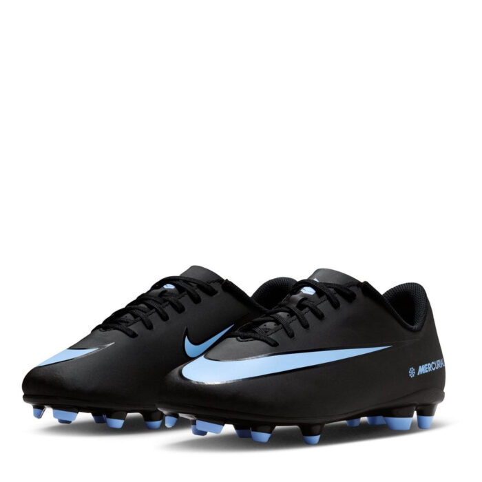 Nike Mercurial Vapor 16 Junior Firm Ground Football Boots – Black/Blue – view 4