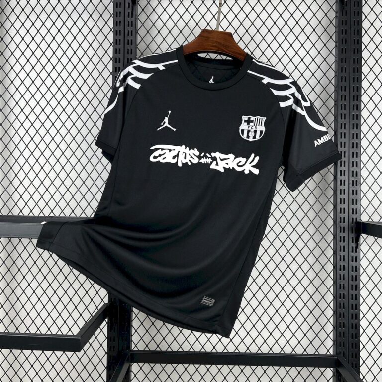 Mens Barcelona 2024/25 Travis Scott Edition Black Jersey