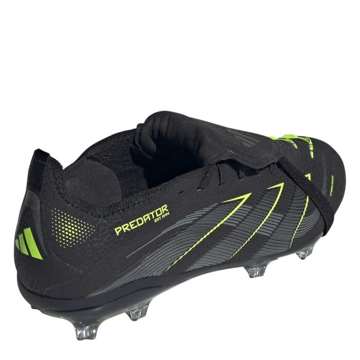 adidas Predator Junior Firm Ground Football Boots – Black/Lemon – view 4