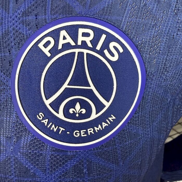 Mens Paris Saint-Germain 2025/26 Home Long Sleeve Jersey Player Version 4