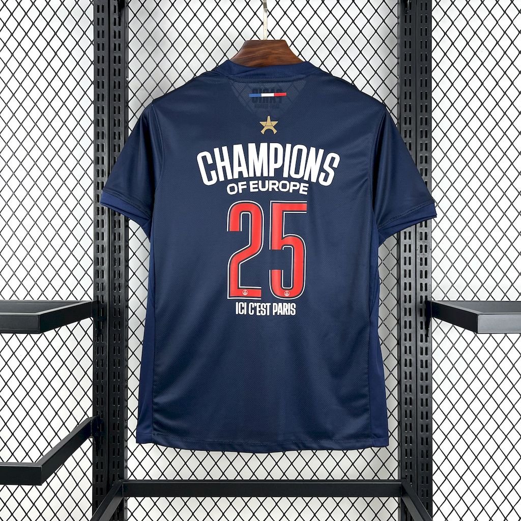 202506131139576.jpg Mens Paris Saint-Germain 2024/25 Home Champions League Winner Jersey 2