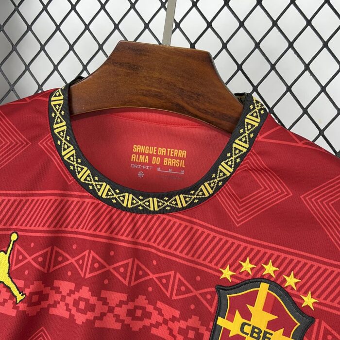 Mens Brazil 2025/26 Jordan Red Jersey 7