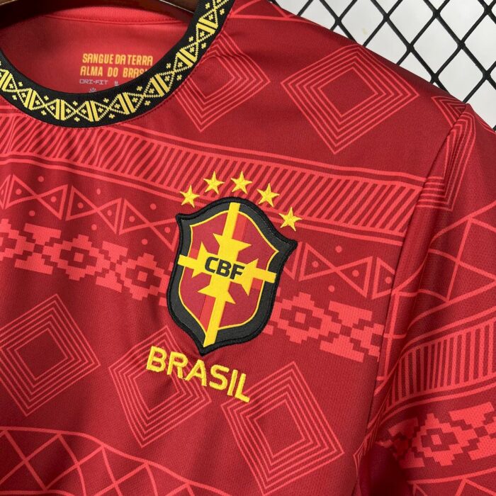 Mens Brazil 2025/26 Jordan Red Jersey 5