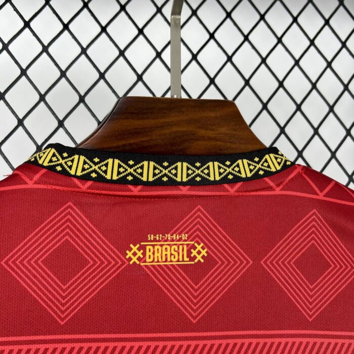 Mens Brazil 2025/26 Jordan Red Jersey 2