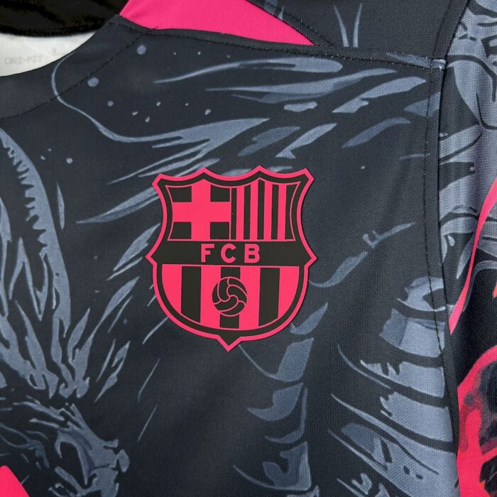 Mens Barcelona 2025/26 Black-Red Dragon Edition Jersey 5
