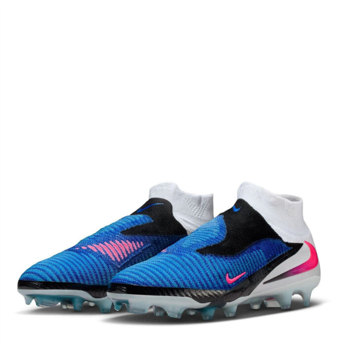 Nike Phantom High 6 Firm Ground Football Boots – Blue/Wht/Pink – view 4
