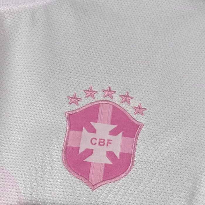 Mens Brazil 2025/26 pink white Jersey 3