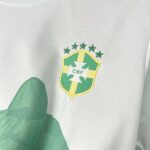 Mens Brazil 2025/26 Green and white Jersey 4