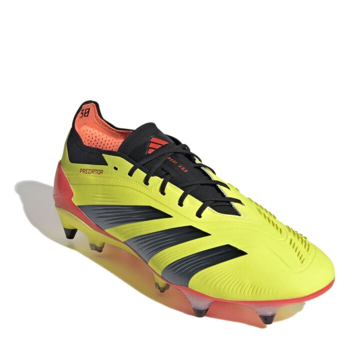adidas Predator 24 Soft Ground Football Boots – Yellow/Blk/Red – view 3