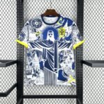 Mens Brazil 2025/26 Blue and white Jersey 2