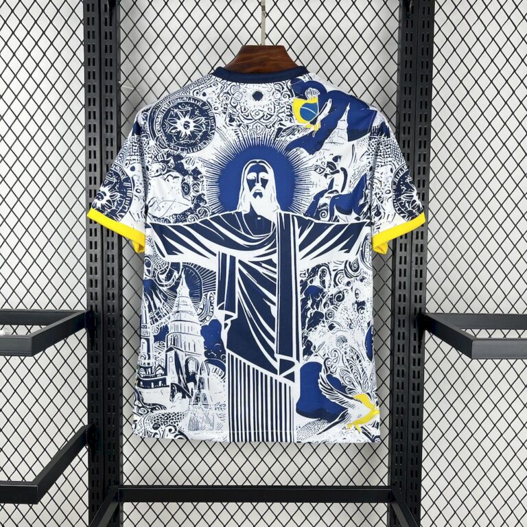 Mens Brazil 2025/26 Blue and white Jersey 1