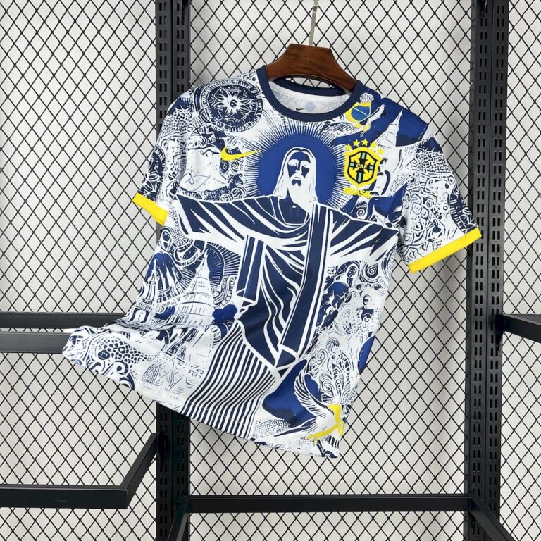 Mens Brazil 2025/26 Blue and white Jersey