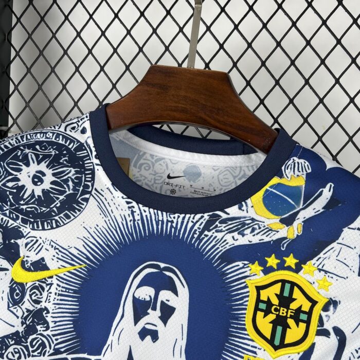 Mens Brazil 2025/26 Blue and white Jersey 6