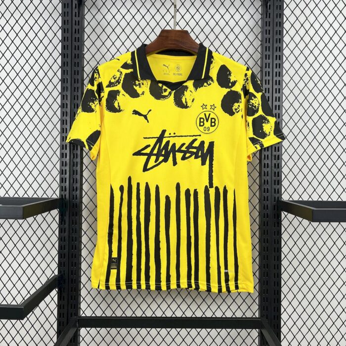 Mens Borussia Dortmund 2025/26 Yellow Customized Jersey 2