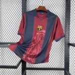 Mens Barcelona Hot Sale 2000/01 Home Retro Skeleton Jersey