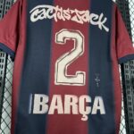 Mens Barcelona Hot Sale 2000/01 Home Retro Skeleton Jersey 3