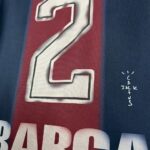 Mens Barcelona Hot Sale 2000/01 Home Retro Skeleton Jersey 2
