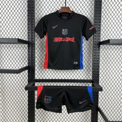 Kids Barcelona 2024/25 Away Travis Scott Edition Kit