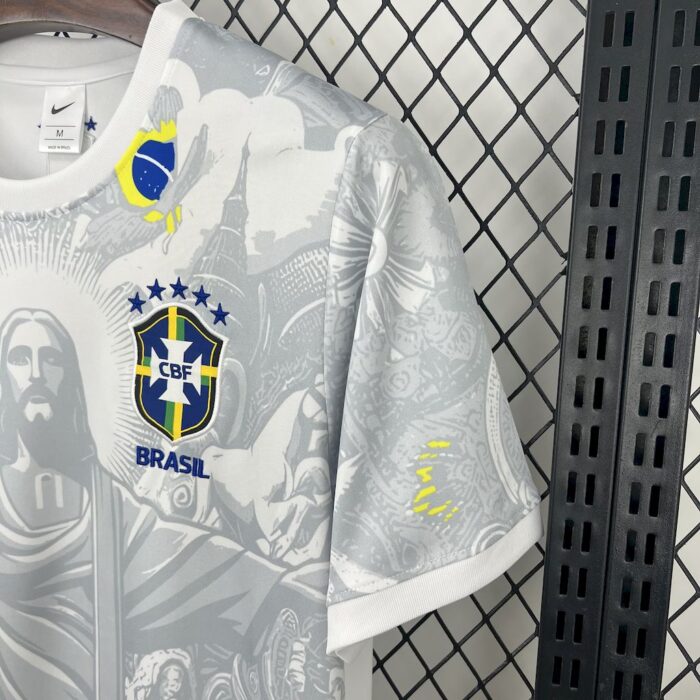 Mens Brazil 2024/25 White Jersey 3